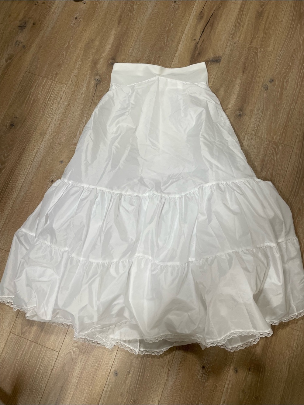 White Tiered Petticoat Skirt